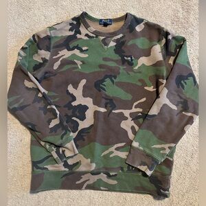 👕 Boys Polo Camo Sweatshirt - size XL (18-20)